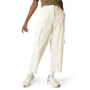 Women's‎ Sweaty Betty Atlas Crop Cargo Pants Alabaster White US Size 14